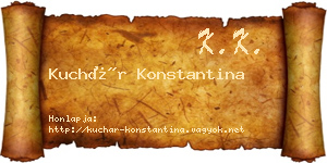 Kuchár Konstantina névjegykártya